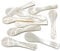 Pmnzdy Mother of Pearl Lot de 10 cuillères à caviar faites à la main avec poignée ronde en nacre pour caviar