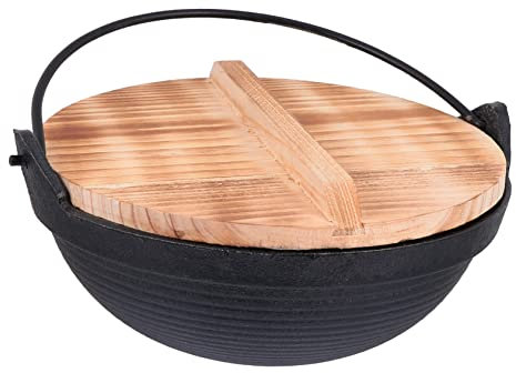 MAGICLULU 1 Jeu Pot Extérieur Wok Chinois Petit à De Randonnée à Mini Poêle Wok Avec Couvercle Nouilles Japchae Nouilles Chinoises Camping Fonte Antiadhésif Voyage Vaisselle