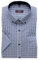 ETERNA Modern Fit Hemd Halbarm Button Down Kragen Karo Navy Größe 46