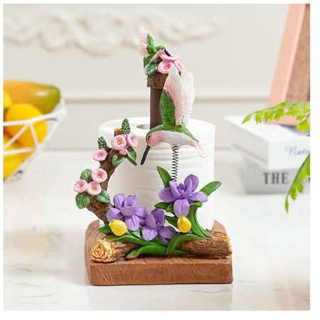 Küchenrollenhalter Stehend, Kreativität Vogel Harz Rollenhalter, Küchenpapierhalter Desktop Ornamente, für Küche und Esstisch Arbeitsplatte Dekoration,B