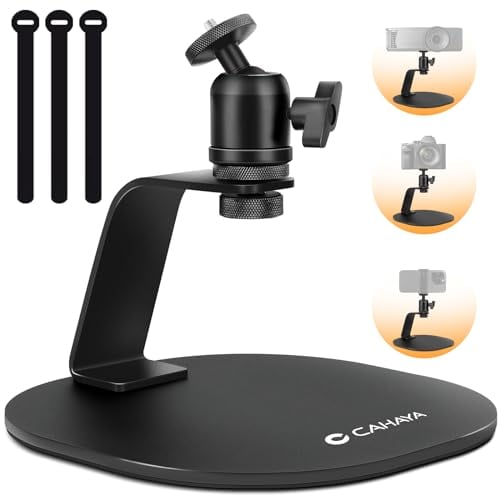 CAHAYA Support de projecteur de Bureau avec Interface de vis de 1/4 Pouce Support de projecteur de Table Multi-Angle avec capacité de Charge de 5 kg et châssis antidérapant pour Mini-projecteurs