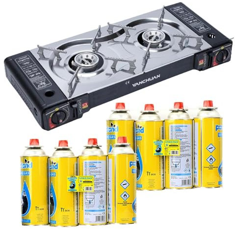 Greenfields 2-Burner Stove - Portable Gas Range, Aluminium, LPG, 3.5kW, Camping Stove