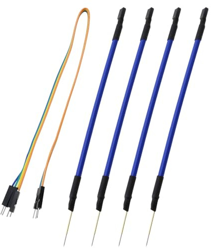 VGOL 4 Stück/Satz Sonde Stifte ECU Programm LED BDM Rahmen Pins mit Verbindungskabel Kompatibel mit Ktag Kess V2 Fgtech BDM100 Auto Reparatur Werkzeug