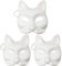 KITRDOOR 5 Stück DIY weiße Papiermaske Katze Gesicht Zellstoff blanko handbemalt Maske Persönlichkeit Design Maske für Tanz Party Festival Performance Cosplay Halloween Masken (5 Stück Fuchs-Masken)