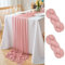 DecorMommt Tischläufer Altrosa Hochzeit Tischläufer Rosa Chiffon Dekorativ Stoff Tischdecke Herbstdeko Boho Tisch läufer für Kommunionen Taufen Ugeburtstag Esszimmer Party, 77 x 300 cm 2 Stück