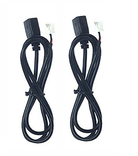 Connettore a 4 pin + 6 pin per autoradio, montaggio a incasso, pannello porta USB per auto, barca, 3,5 mm, adattatore cavo di prolunga AUX USB, 2 pezzi