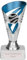 TROPHIESPLUSMEDALS Personalised Silver & Blue Trophy Cup - 15cm | Small 6 Award Winner Trophies for Kids School & Adult Sports Reward | Includes Free Metal Plate Engraving | Voyager Collection