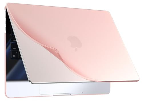 BlueSwan PP Hülle Kompatibel mit MacBook Air 13,6 Zoll M4 M3 M2 2025 2024 2022 (A3240 A3113 A2681) Mac 13 Case Bruchsichere Materialien Anti-Fingerabdruck Schutzhülle – Matt Pfirsichrosa