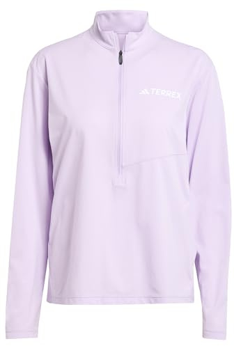 adidas Donna Terrex Multi Climacool Half Zip Long Sleeve, Powder Plum, S