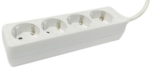 Base de Enchufe 4 Tomas con Cable de 1.5 m, Ideal para múltiples Dispositivos eléctricos y ampliación de conexión.