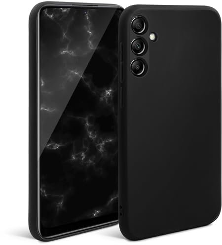 Moozy Minimalist Series, Cover in Silicone per Samsung Galaxy A55 5G antiurto, Custodia per Cellulare Finitura Opaca, Protezione Sottile e Morbida in TPU Protettiva Case Cover, Nero