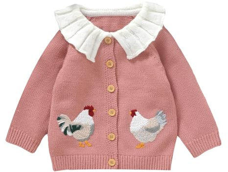 Verve Jelly Thanksgiving Baby Mädchen Outfit Kleinkind Thanksgiving Pullover Strickpullover Knopfleiste Herbst Winter Kleidung