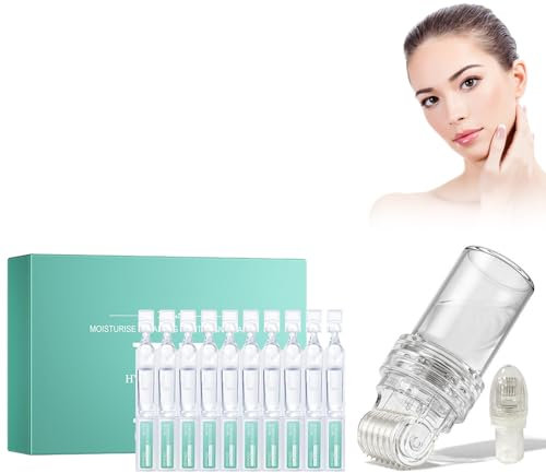 Eazerom 30 Système de Micro-infusion pour le Visage,Sérum à l'acide Hyaluronique,Ultra Hydratant Sérum Visage Hydratant,Améliore les Rides et les Ridules du Visage