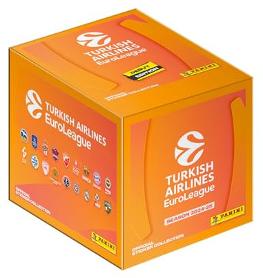 2024/25 Turkish Airlines EUROLEAGUE PANINI Official Sticker Collection Boîte de 36 Pochettes