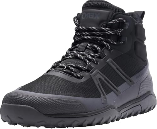 Xero Shoes Men's Scrambler Mid Ultralight Waterproof Shoes, Black/Asphalt, 9