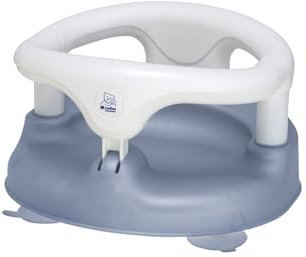 Rotho Babydesign Badewannensitz blau - Rutschfeste und hoher Sitzkomfort mit Kindersicherung - Sitzhilfe - Badesitz