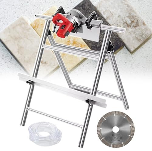Elektrisches Fliesenkantenschneidewerkzeug mit Wasserkühlung | Hochgeschwindigkeits-13000 U/min Fasenmaschine für großformatige Fliesen | Inklusive 2,5 m Schlauch und Montagehalterung