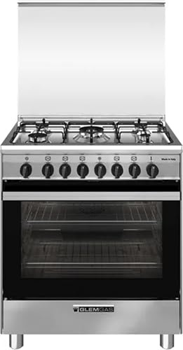 SA765MI6 - Cucina a gas con forno elettrico, 5 fuochi 70x60 cm, inox, Classe energetica A