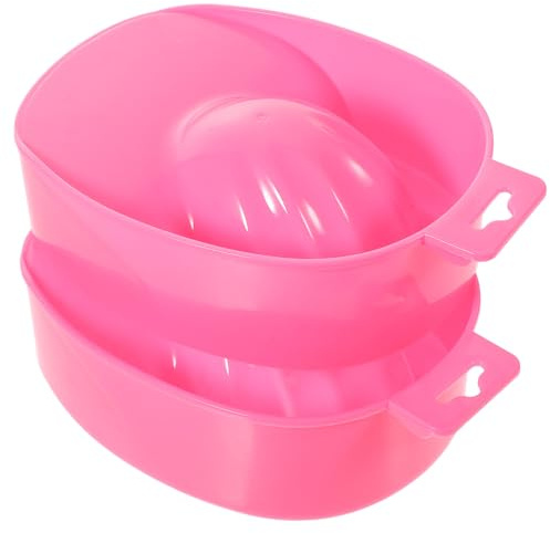 MALUGOGO Lot de 2 bols de trempage pour vernis à ongles - Doux pour la peau - En plastique - Pour manucure et spa