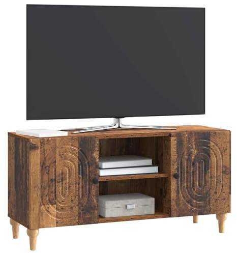 vidaXL TV-Schränk Altholz 102 x 34,5 x 50 cm Holzwerkstoff, Stylische Wohnzimmermöbel, rechteckiger Medienkonsole, viel Stauraum, praktischer TV-Ständer, platzsparend