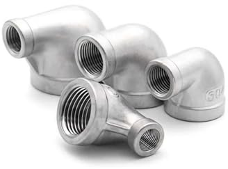 1pc 1/2-3/8 BSP Thread Pipe Fittings 90 Degree Angled Stainless Steel SS304 Female Threaded Reducer