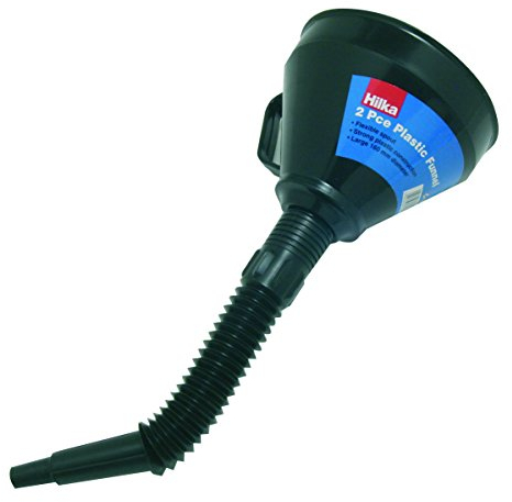 Hilka 84808002 2PCE Plastic Funnel, Blue|Black|Grey|Green
