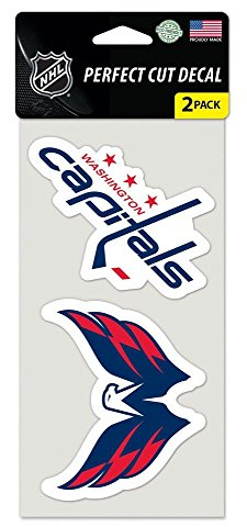 NHL Washington Capitals Perfect Cut Aufkleber (2 Stück) 10,2 x 10,2 cm