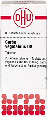 DHU Carbo vegetabilis D8 Tabletten, 80 St. Tabletten