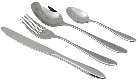 Pradel Excellence - Ménagère Inna 24 Pièces - Acier Inoxydable 18/10 - Service pour 6 Personnes - Couteaux, Fourchettes, Cuillères - Compatible Lave-Vaisselle pour Entretien Facile