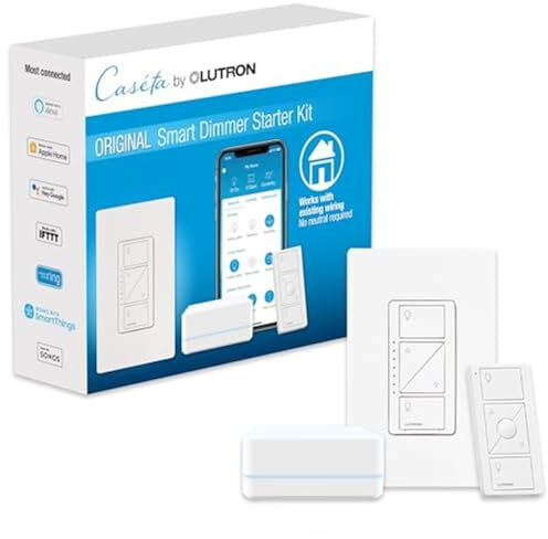 LUTRON Caseta Wireless Smart Lighting Dimmer Switch Starter Kit, P-BDG-PKG1W