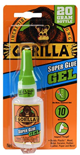 Gorilla Super Glue Gel, Clear, 20 g, All Purpose, Fast Setting