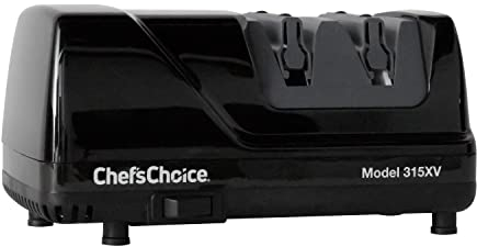 Chef's Choice 0315101 315 Versatile Professional Diamond with XV Technology for Straight Edge or Serrated Knives 15 & 20 Degree, Stainless Steel, Black