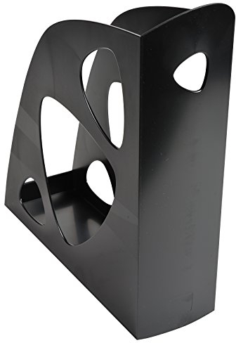 Exacompta 181014D 10er Pack Premium Stehsammler ECOMAG aus Recycling-Kunststoff Blauer Engel zertifiziert EcoBlack 248 x 77 x 257 mm schwarz, perfekt zur Aufbewahrung von Zeitschriften Katalogen