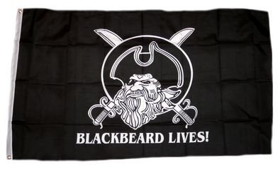 Fahne Pirat Blackbeard Lives NEU 90 x 150 cm Flaggen