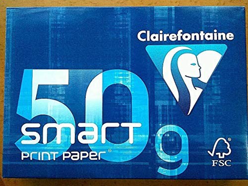 Clairefontaine Smart 1932 Papier, 500 Blatt, 50 g, A4, Weiß, 6 Stück