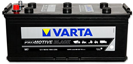 Varta Promotive Black M7 Batterie Poids Lourds, Travaux Publics, Agricoles, 12 V 180Ah 1100 Amps (En)