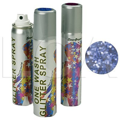 Coloured Lacquer Glitter Hair Spray Blue 75 ml-sgs116