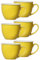 Ritzenhoff & Breker Doppio Jumbotasse, Jumbo Obere, Milchkaffee Obertasse, Ober Tasse, Geschirr, Porzellan, Sonnengelb, 350 ml, 565027, 6 Stück
