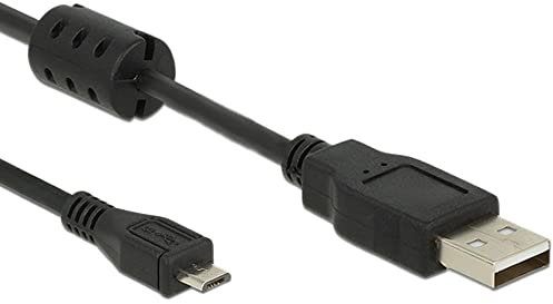 DeLOCK 5m, USB 2.0-A/USB 2.0 Micro-B - Cable USB (USB 2.0-A/USB 2.0 Micro-B, 5 m, USB A, Micro-USB B, 2.0, Male connector / Male connector, Negro)