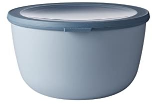 Mepal - Bol multi-usage Cirqula - Nordic blue - capacité 3000 ml - couvercle amovible - incassable - étanche – stockage au congélateur, stockage à froid – passe au lave-vaisselle