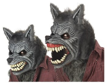 Generique - Animierte Werwolf-Maske für Erwachsene Kostüm-Accessoire grau