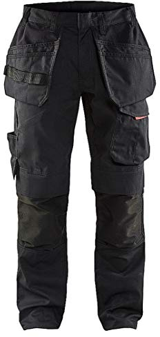 Blaklader 14961330 Service Shorts mit Nageltaschen, Schwarz/Gelb, grootte D112