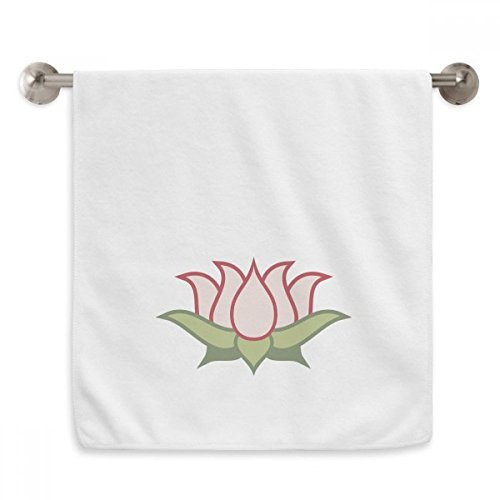 DIYthinker Lotus Buddhismus China Muster Circlet Handtücher weichen Handtuch Waschlappen 13X29 Zoll 13 x 29 Inch Weiß