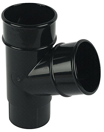 Floplast RY1B 68 mm 112.5 Degree Downpipe Y Branch Black