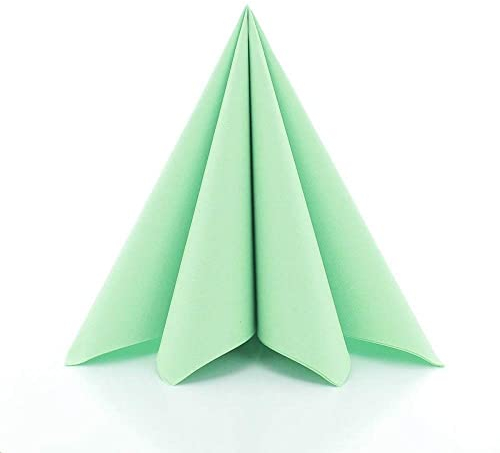 Sovie Home Uni Airlaid-Servietten 40x40 cm/hochwertige Einweg-Servietten/extrem saugstark und stoffähnlich/ideal für Hochzeit & Partys / 12 Stück (Pistazie)