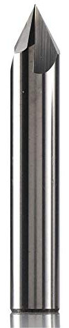 FMN-TOOLS, CNC Wolframcarbid Fasenfräser Aluminium Kupfer, 60 90 120 DEG Entgraten Schaftfräser 90 Grad V Nutfräser Fräser, 1PC ECN3F D8.0 R60