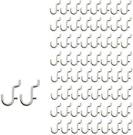 i-FKM Lot de 100 crochets en métal style J pour tableau perforé