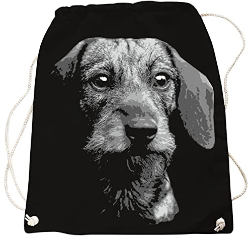Rucksack Tasche Bag DACKEL Hunde Motiv als Gassi Beutel