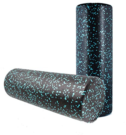 Calma Dragon faszienrolle - Massagerolle Länge 45cm, Durchmesser 15cm, Material mit hoher Dichte und geringes Gewicht. Beste foam roller für Muskeln, Yoga, Fitness und Rückenschmerzen(Schwarz Blau)