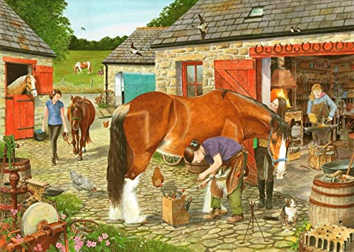The House of Puzzles - Shoe Shop Puzzle - 1000 Teile Puzzles für Erwachsene, Künstler illustriert, malerische Landschaft, Deluxe-Puzzle-Geschenke
